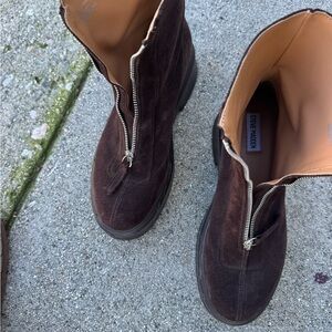 Steve Madden Dark Brown Men's Boots with Zipper